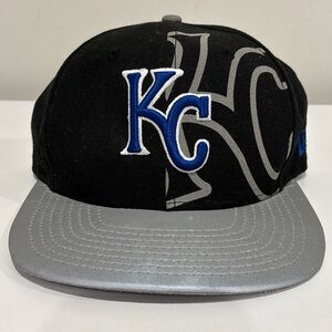 NWT KC Royals New Era 9FIFTY Snapback Hat Cap  Blue Reflective Gray Embroidered